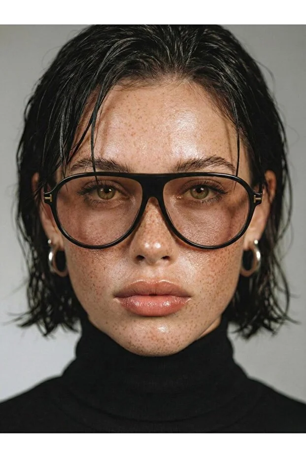 Siyah Nude Pilot Mavi Işık Korumalı Gözlük